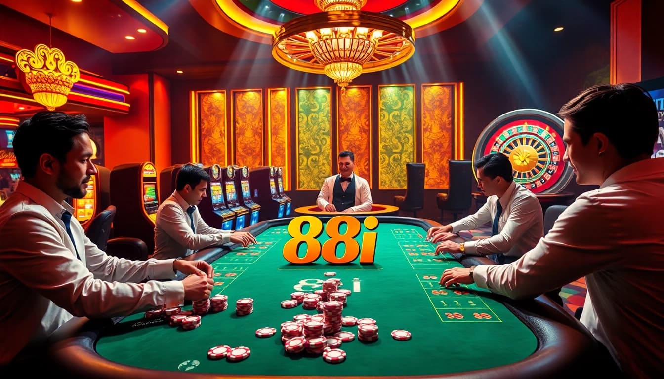 High-stakes players enjoying a dynamic game at the 88i casino table.