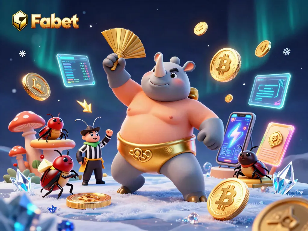 Experience thrilling gameplay at Fabet with a dynamic scene of a beetle champion showcasing epic wins!