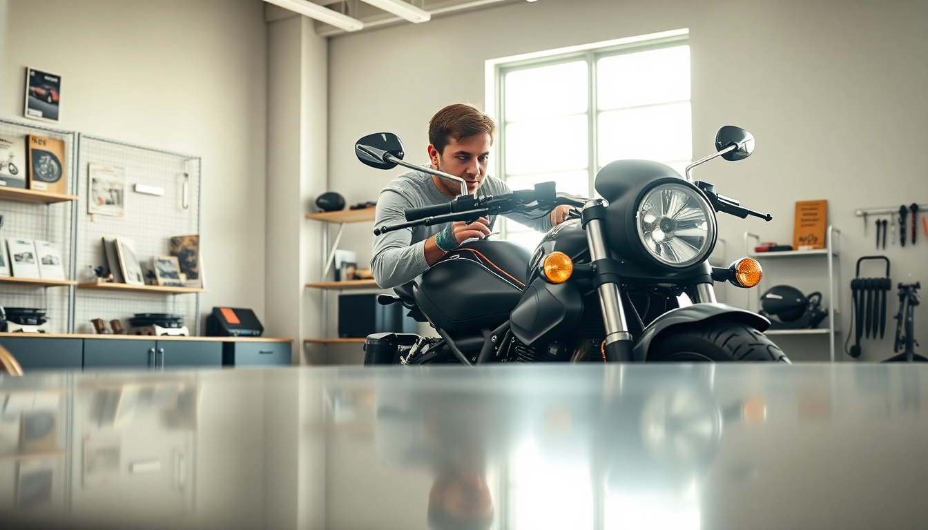 Dokumentation einer Motorradgutachten Augsburg durch einen Experten im Büro.