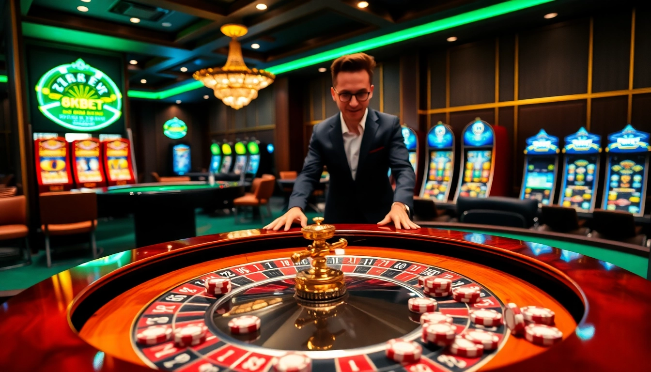 Experience the thrill of winning at 8KBET with exciting casino games and vibrant atmosphere.