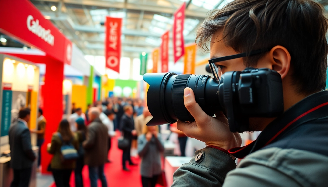 Messefotograf München im Einsatz, lebendiger Eventbereich mit Ausstellern und Besuchern.
