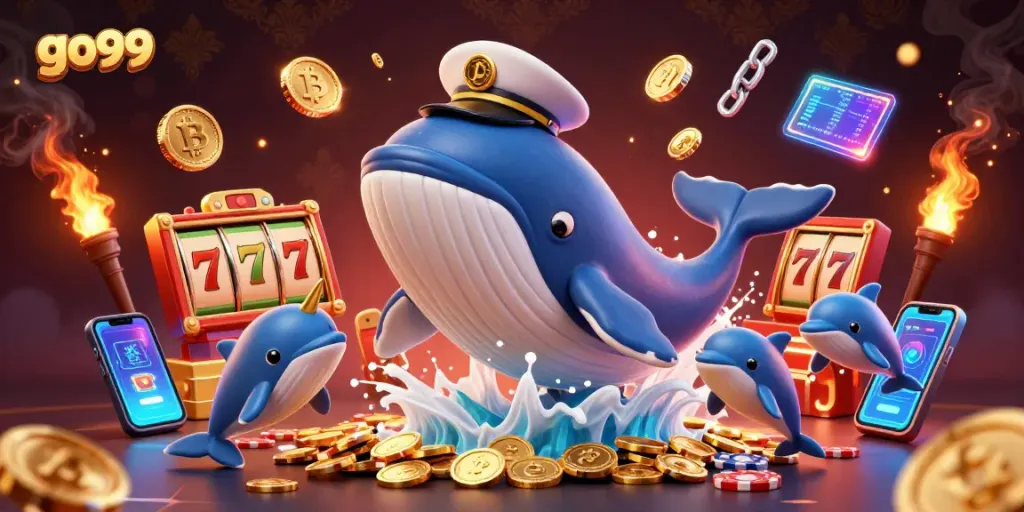 Experience thrilling gaming excitement at go99 with a vibrant 3D casino scene filled with animated characters and rich details.