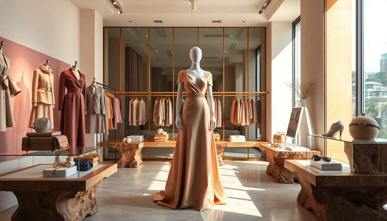 Alvionz showcases luxury fashion items in an elegant boutique setting, highlighting style and sophistication.