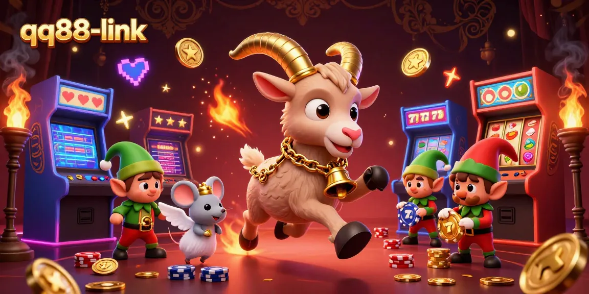 Engage with exhilarating games at qq88-link featuring Krampus and fantasy characters in a vibrant casino.