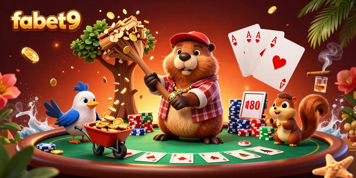 Experience thrilling wins with fabet9 in this dynamic casino scene featuring playful characters and vibrant gaming elements.