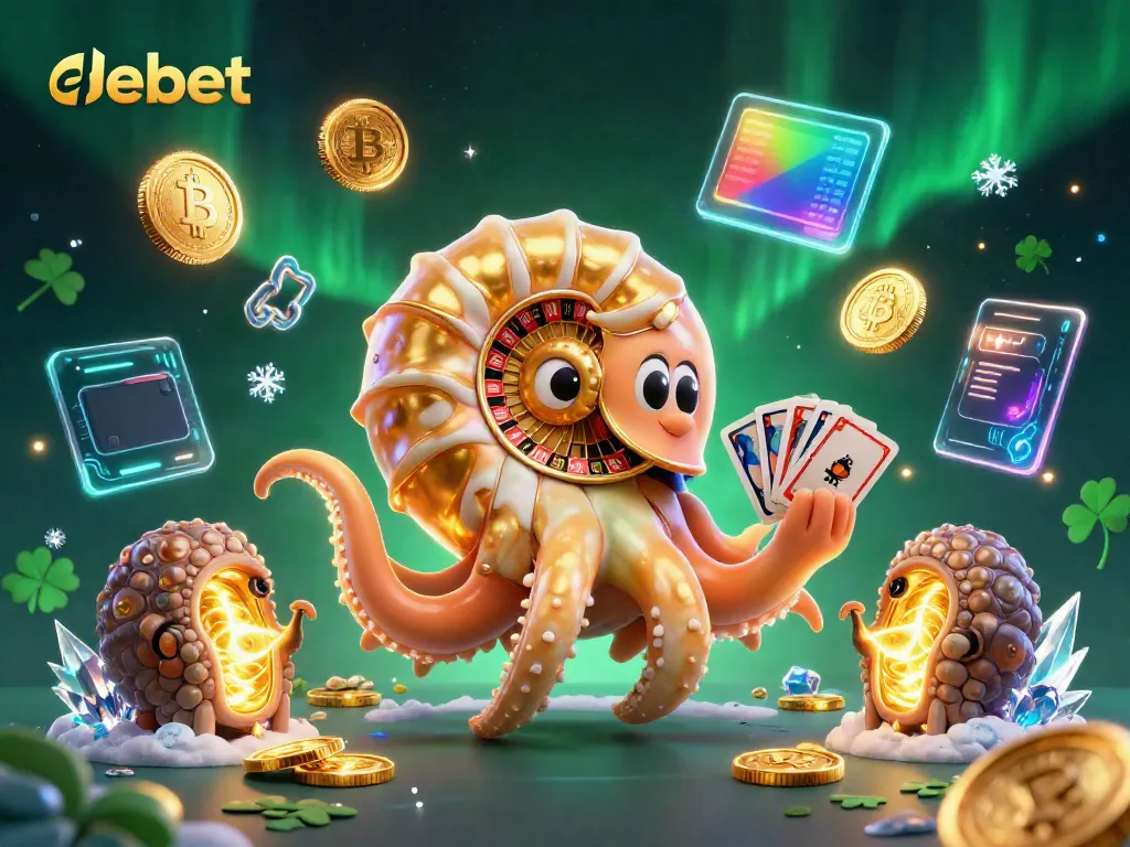 Engage in thrilling casino action with debet, featuring a vibrant nautilus roulette and glowing crypto coins.