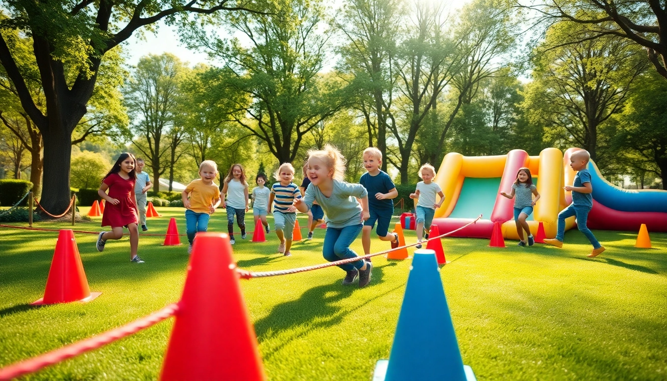 Kindern beim Spielen in einer lebhaften Bewegungsspielumgebung; jetzt Details ansehen.