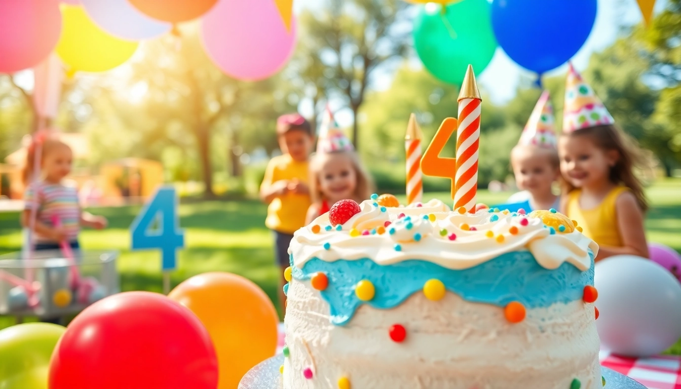 Ideen für Kindergeburtstag 4 Jahre mit bunten Spielen und fröhlichen Kindern auf einer Party.