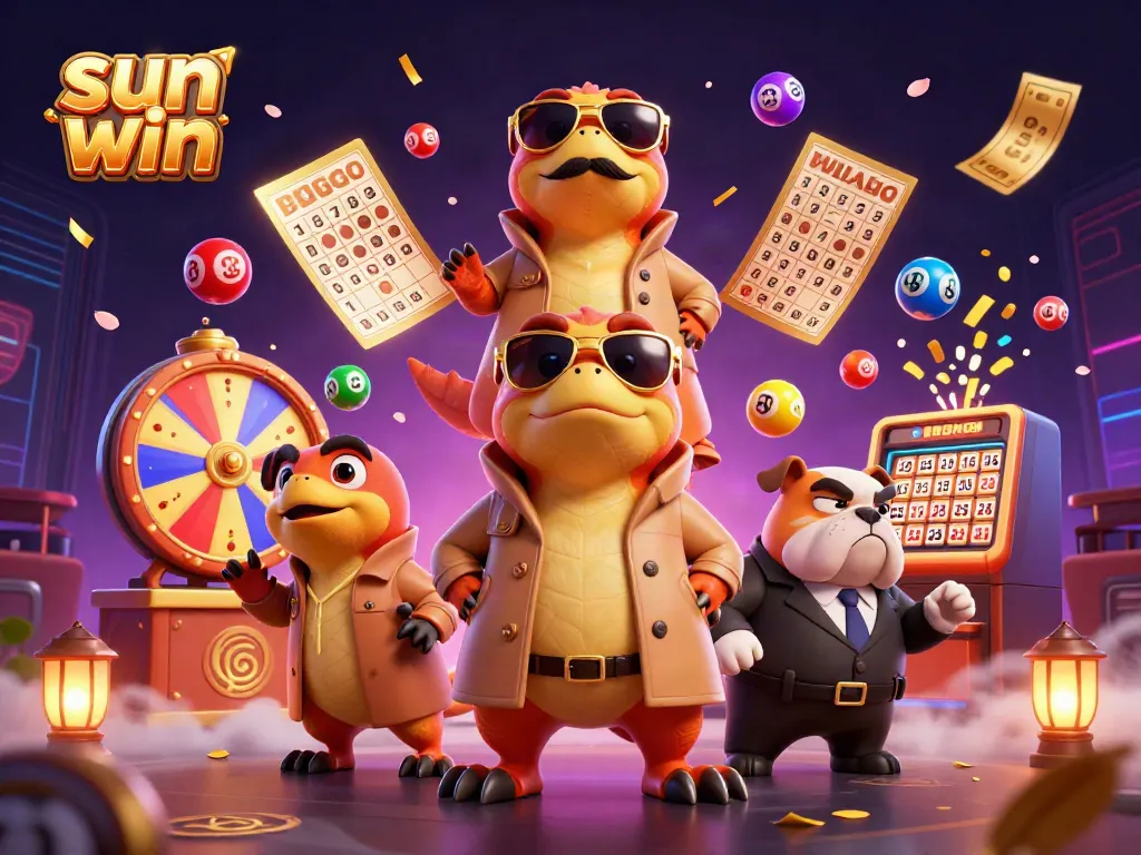Experience the fun of sun win with three raptors hilariously entering a VIP casino lounge, captivating action!