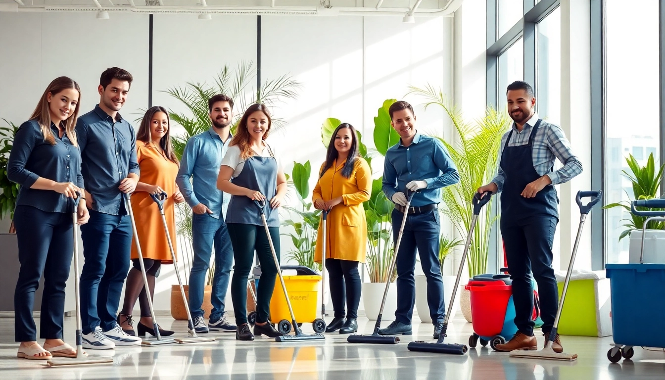 Effektive Gebäudereinigung Ulm durch professionelle Reinigungsteam in modernem Büro.