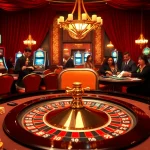 Experience the thrill of 52WIN with vibrant casino visuals showcasing roulette and poker action.