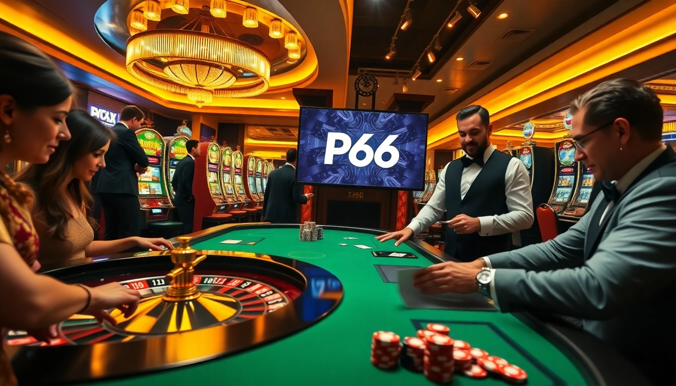 Players enjoying their time at PG66 casino with lively roulette and slot games.