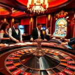 Experience the excitement of gambling at https://f168.today/ with vibrant casino visuals of roulette and slot machines.