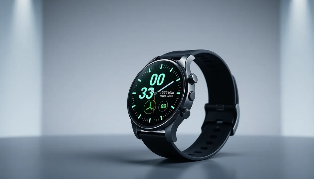 LC88 Smart Watch showcasing its vibrant HD display and sleek design in a modern setting.