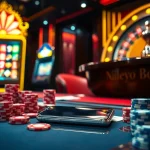 Exciting casino scene featuring the S8 smartphone surrounded by chips and gaming elements.