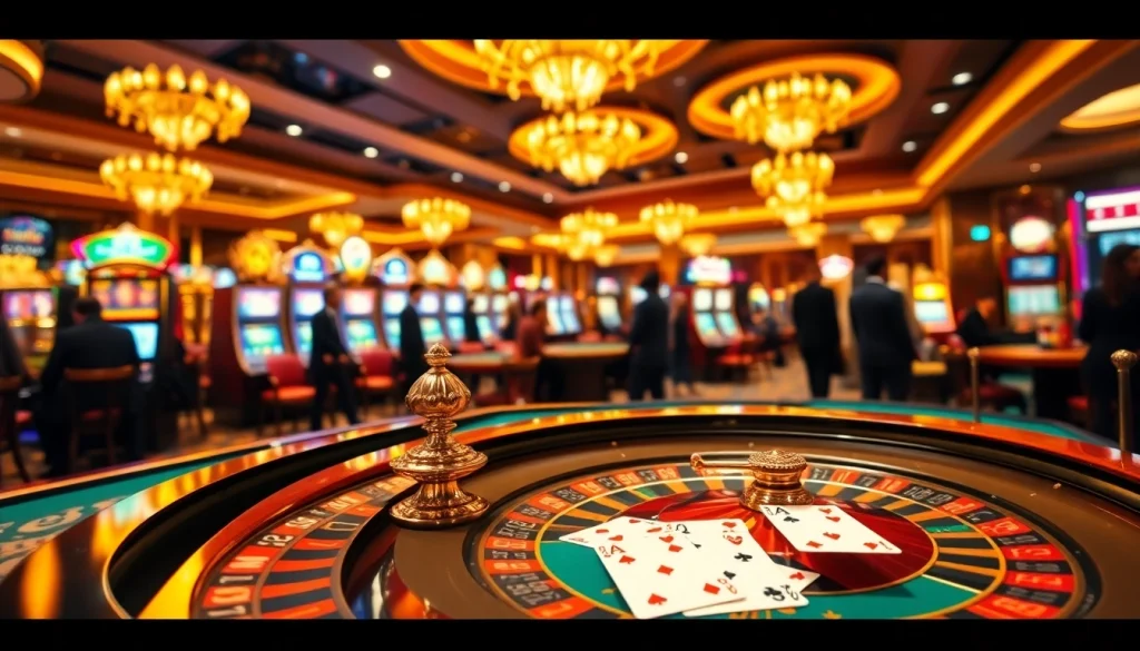 Experience high-stakes gaming at rr88 with elegant casino tables and vibrant roulette.