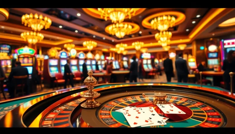 Experience high-stakes gaming at rr88 with elegant casino tables and vibrant roulette.