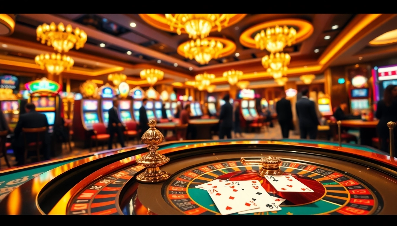 Experience high-stakes gaming at rr88 with elegant casino tables and vibrant roulette.