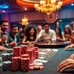 Experience the thrill of high-stakes gaming at https://luck8.plus/ with vibrant casino chips and focused players.