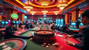 Engage with the exhilarating rr88 link in a vibrant casino setting full of excitement.