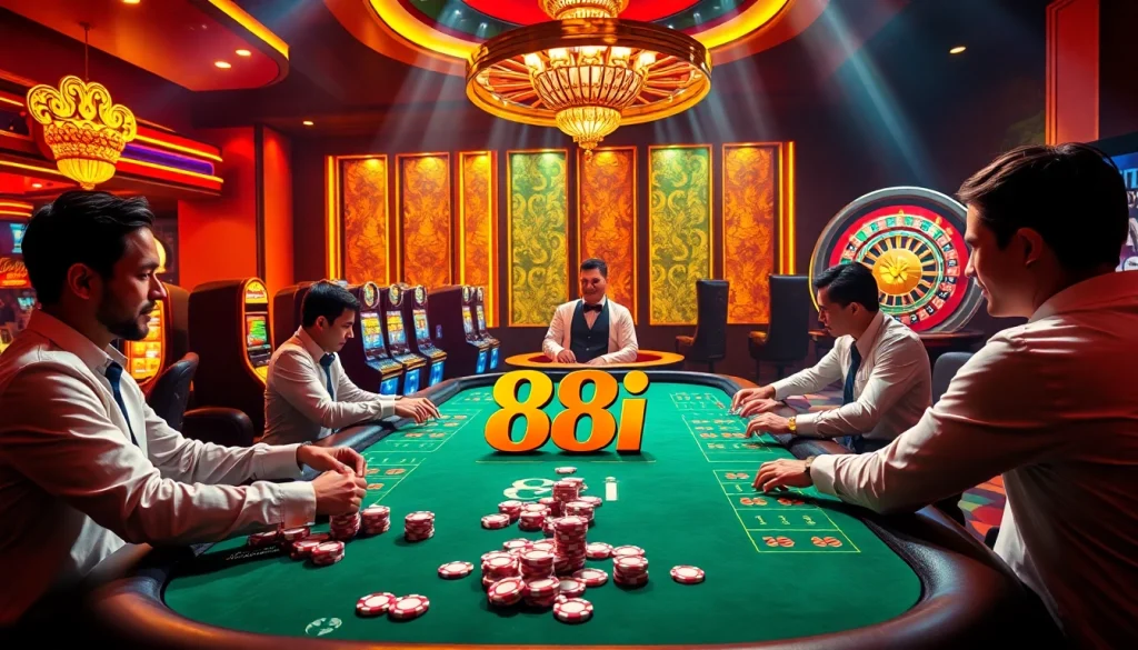High-stakes players enjoying a dynamic game at the 88i casino table.