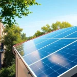 Solar Wien zeigt beeindruckende Solarpanels auf einem modernen Wohngebäude in Wien.