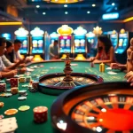 Engage in the excitement of 789club with colorful casino tables and vibrant gaming elements.