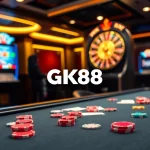 Experience the excitement of GK88 with vibrant casino tables and vibrant gaming elements.