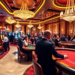 KJC players enjoying an exciting casino atmosphere with slot machines and poker tables.