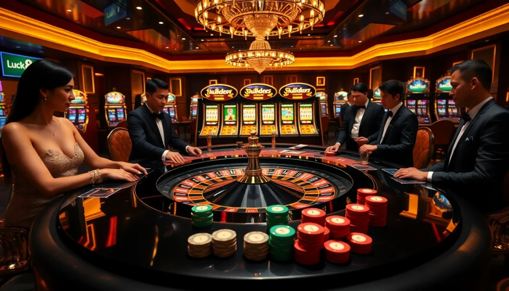 Trải nghiệm cảm giác hồi hộp khi chơi tại https://luck8.com với các hoạt động casino sôi động trên bàn roulette.