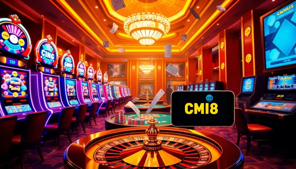 Engage in thrilling games at CM88, featuring vibrant casino tables and exciting betting options.