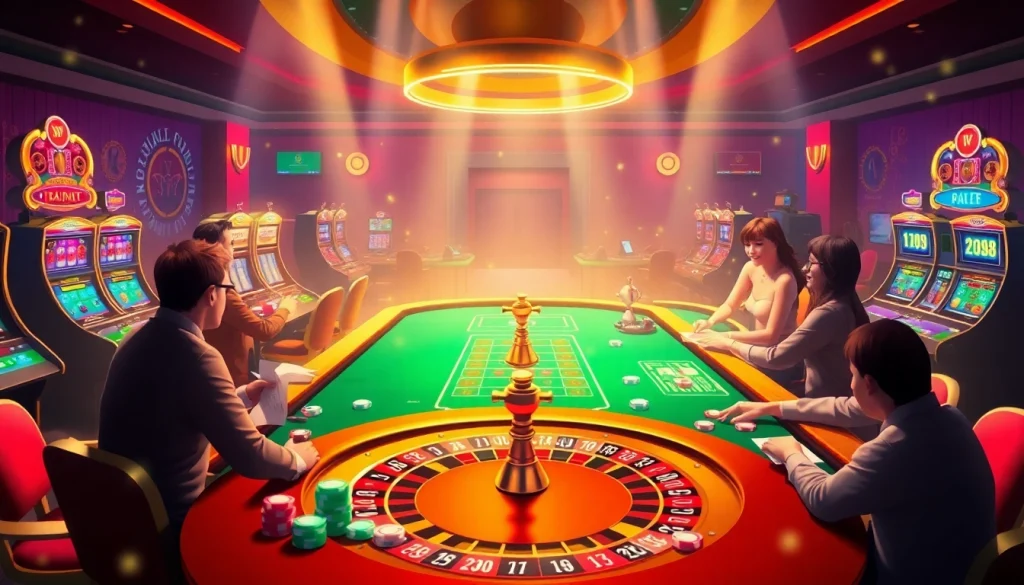 Experience the thrill of casino gaming at https://yo88.cash/ with luxurious tables, exciting slot machines, and joyful players.