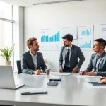 Headhunter Schweiz berät Kunden in einem modernen Büro über Karrieremöglichkeiten.