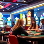 Online casino játékosok izgalmas pillanatai különféle játékokkal a kaszinóban.