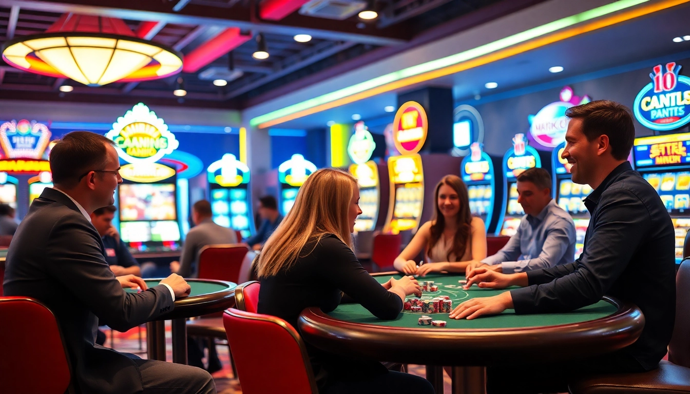 Online casino játékosok izgalmas pillanatai különféle játékokkal a kaszinóban.