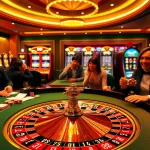 Players enjoy a thrilling game at the luxurious 88i casino table with poker chips and cards.