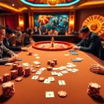 Experience the thrill of game bài đổi thưởng at a luxurious casino table with exciting gameplay.