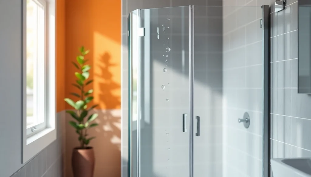 Die sonni Duschkabine 90x90 in einem modernen Badezimmer mit klaren Linien und elegantem Design.