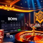 Bong99 engaging online gambling experience with vibrant poker chips and betting slips.