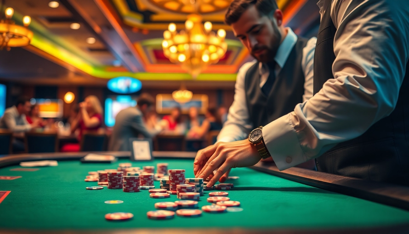 Erleben Sie pflegedienst bornheim mit professionellen Casino-Dealern an einem lebhaften Spieltisch.