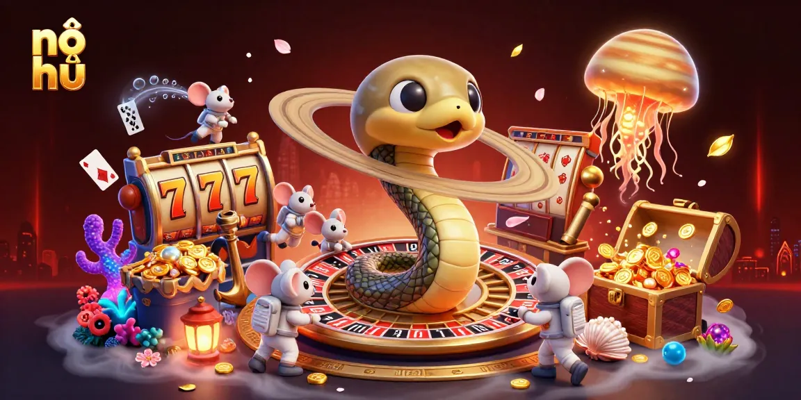 Experience the excitement of nổ hũ with jackpot thrills featuring vibrantly animated casino elements.