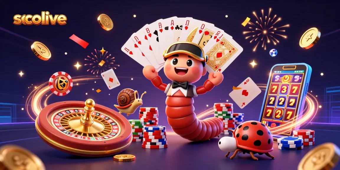 Socolive's exciting casino scene features animated characters with live-action elements, showcasing vibrant gaming excitement.