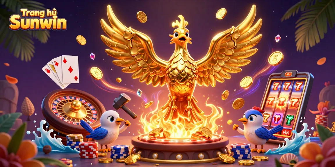 Experience thrilling wins at Trang chủ Sunwin through dazzling golden phoenix and dynamic casino elements.